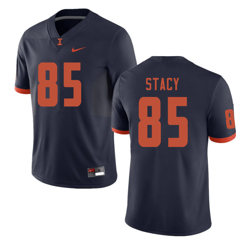 Men #85 Cam Stacy Illinois Fighting Illini College Football Jerseys Sale-Navy